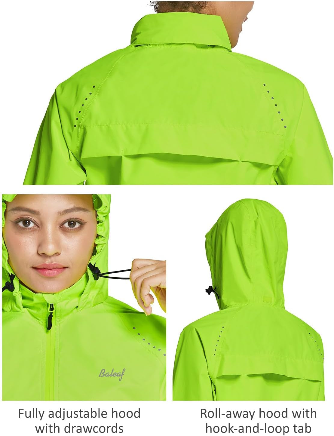 AquaShield™ Women’s Waterproof Rain Jacket — Lightweight, Windproof, Packable with Reflective Hood