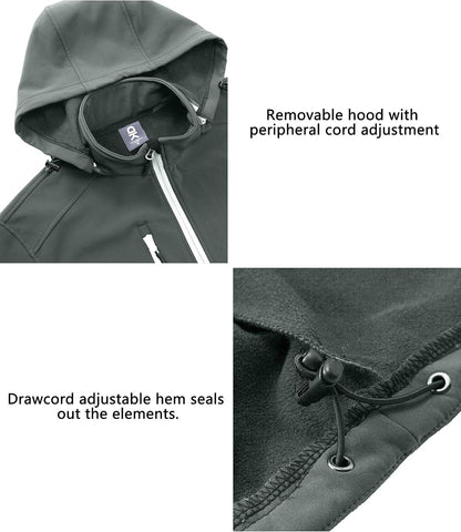 ArcticEdge™ Men’s Fleece-Lined Softshell Jacket with Removable Hood
